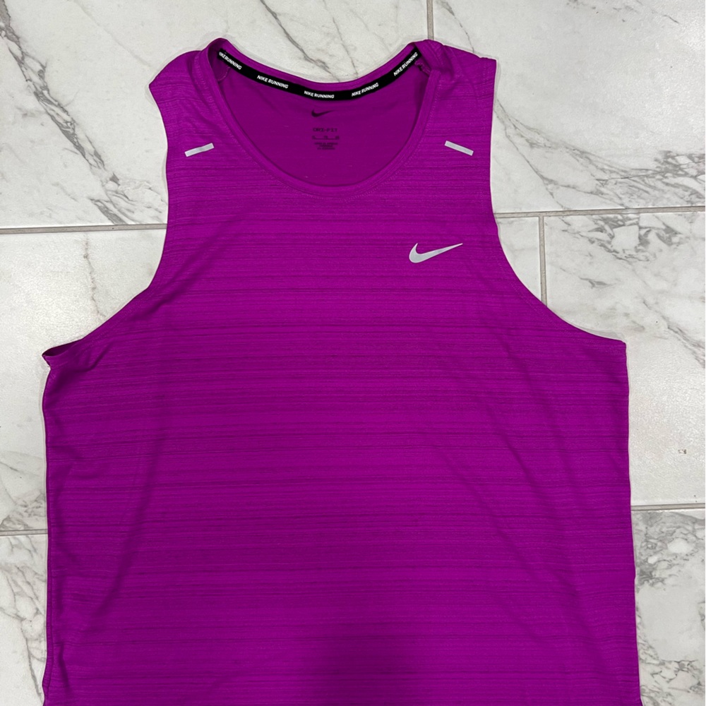 COPY - NWT Nike Dri-FIT Miler Running Tank Shirt Standard Fit Men's CU5982 551 …